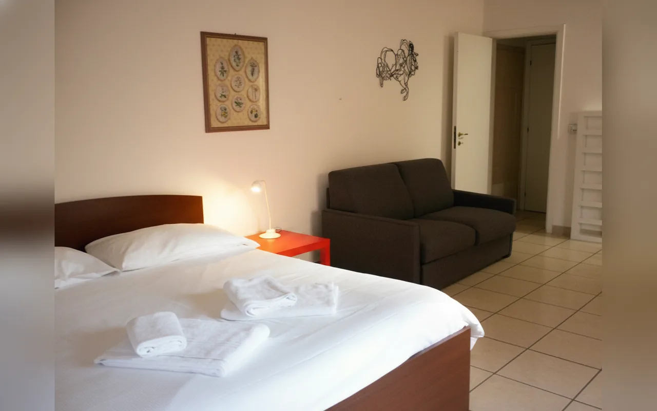 Camera con bagno privato — Appartamenti Serlio 24, Bologna (Emilia-Romagna) (foto 36)